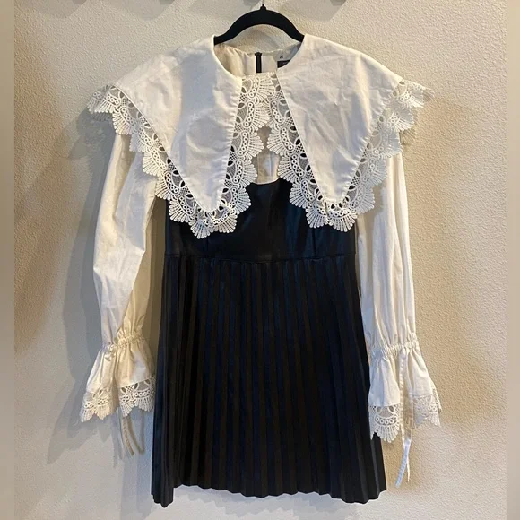 River Island Black and White Formal Dress with Lace - Picture 1 of 8